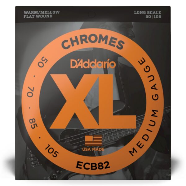 D'Addario ECB82 Chromes Flatwound Bass 50-105 Long