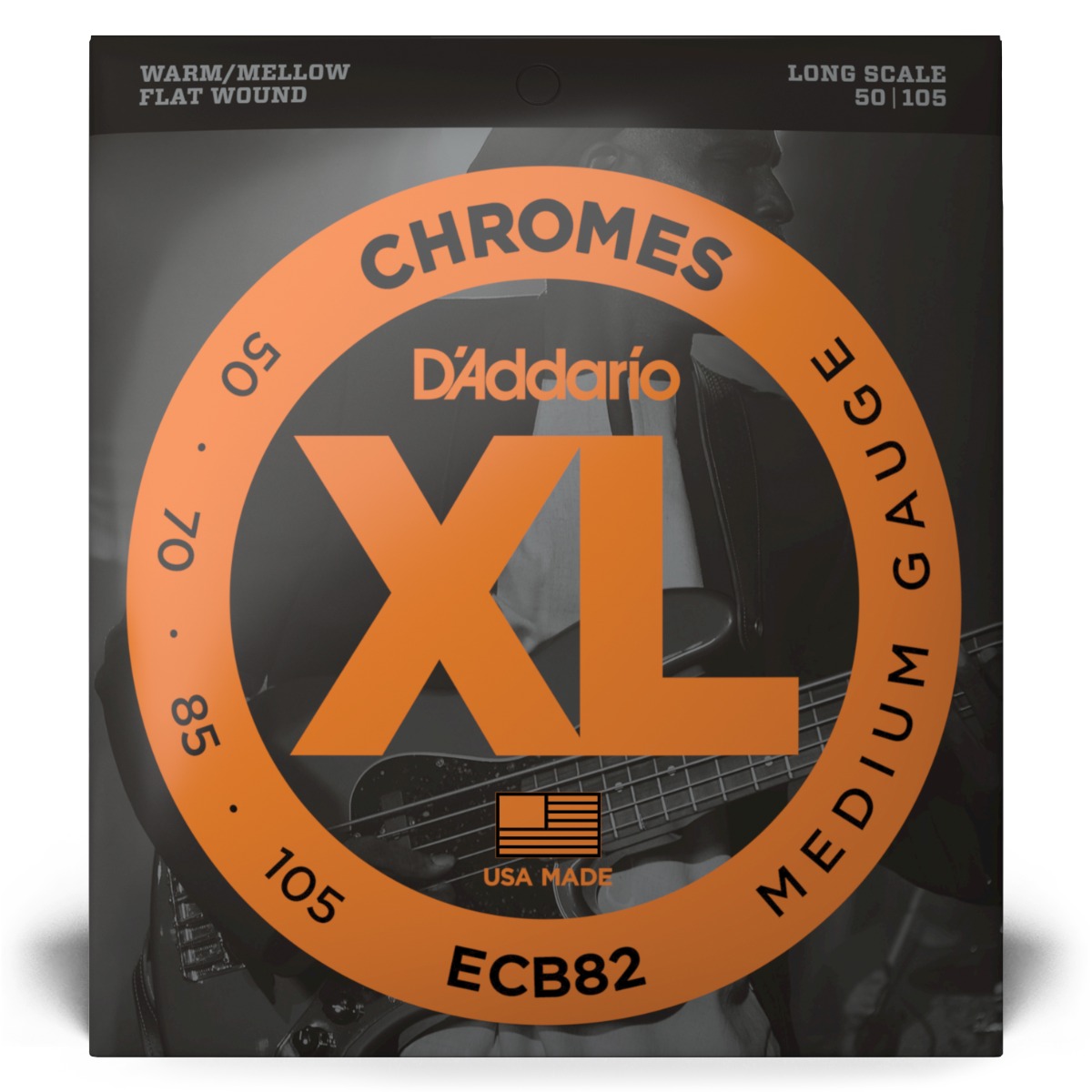 D'Addario ECB82 Chromes Flatwound Bass 50-105 Long