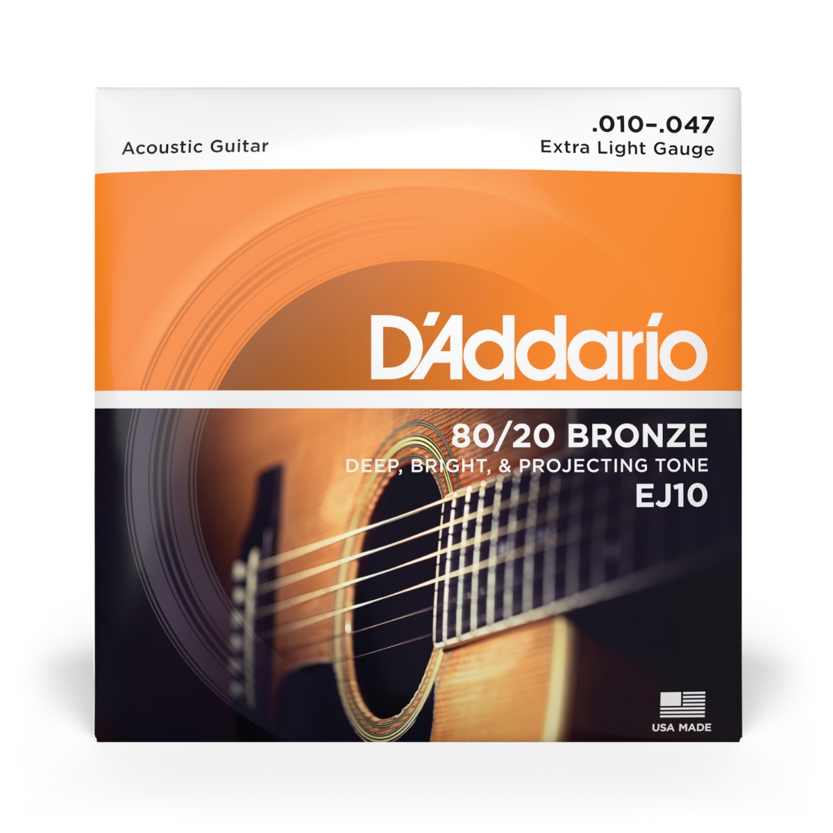 D'Addario EJ10 80/20 Bronze Acoustic Strings, X-Light