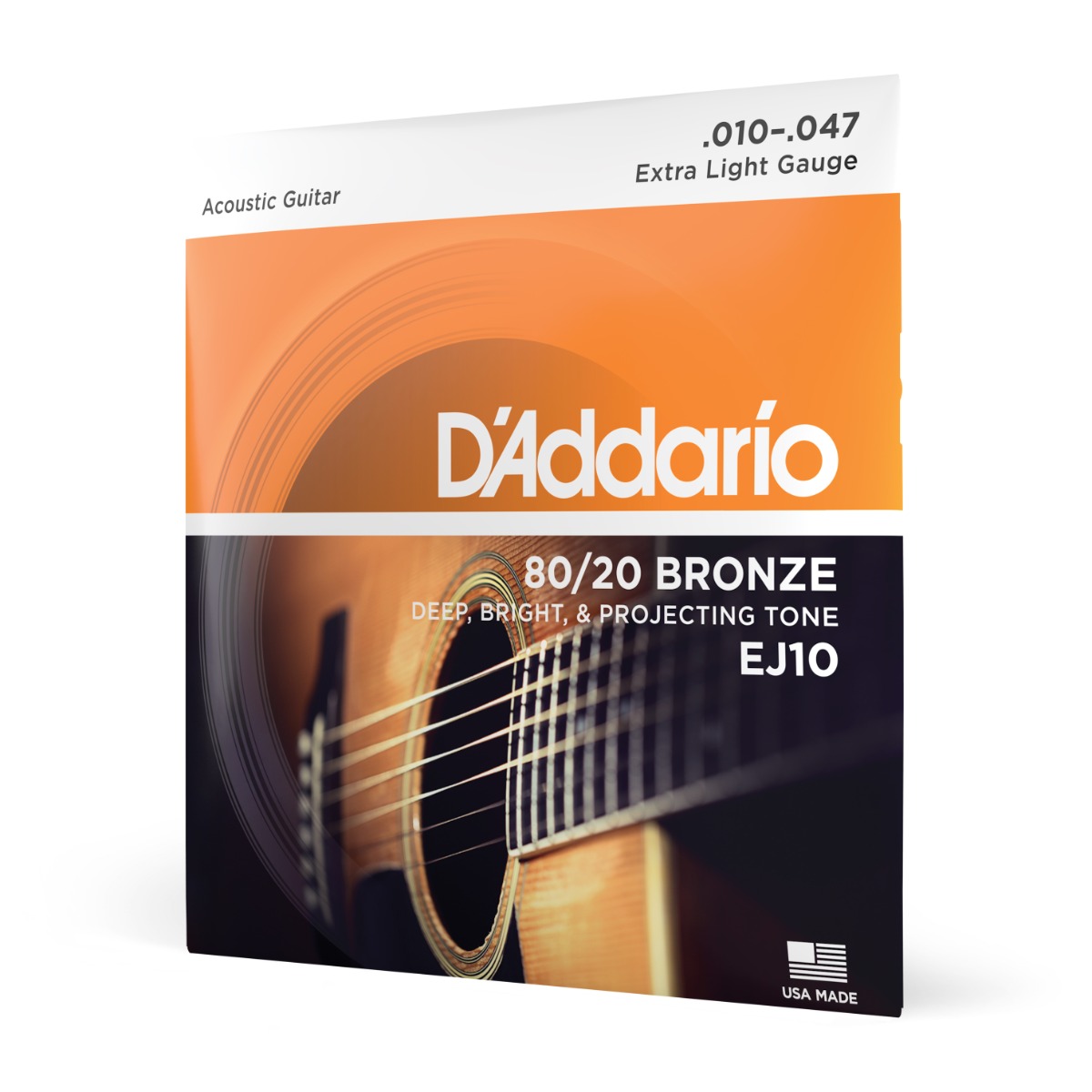 D'Addario EJ10 80/20 Bronze Acoustic Strings, X-Light - Image 4