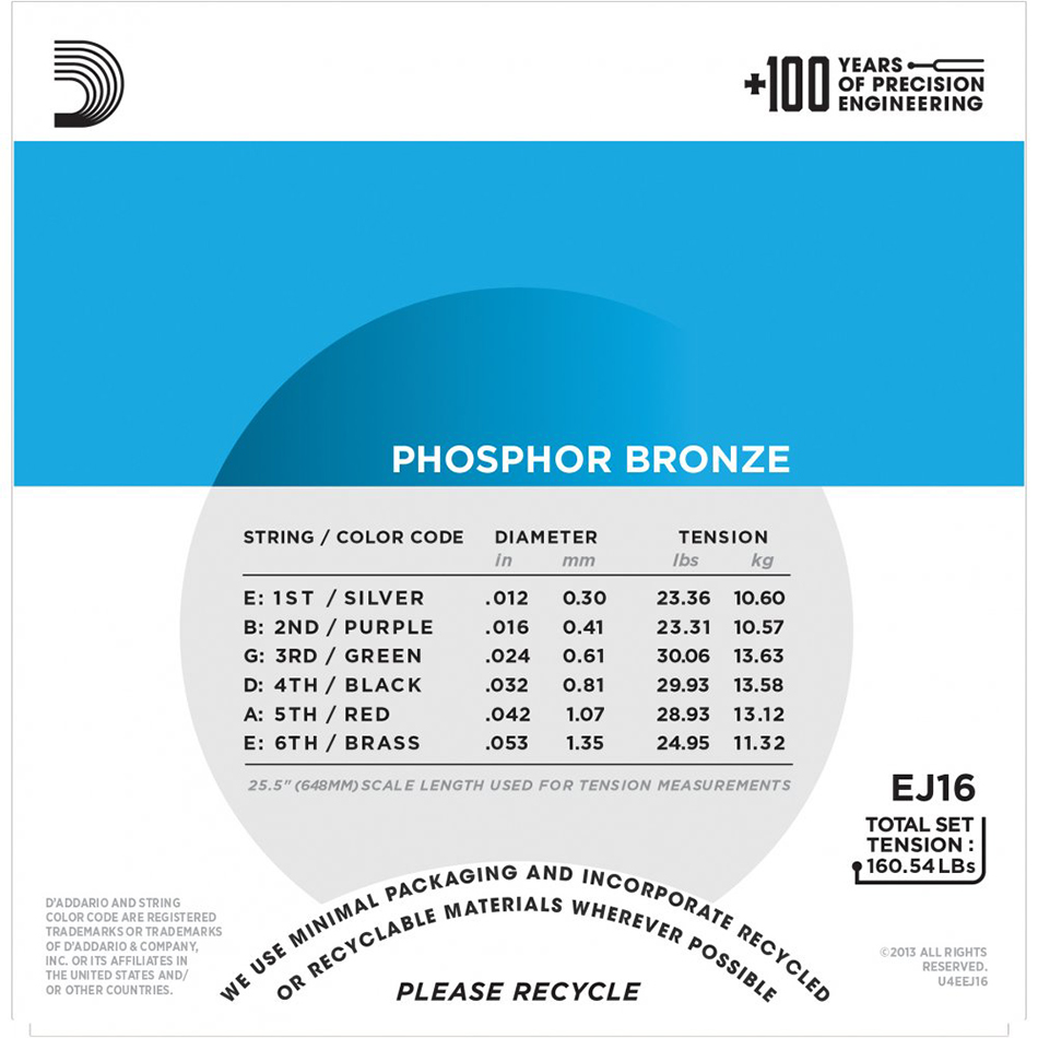 D'Addario EJ16-10P Phosphor Bronze Light 10-Pack - Image 2