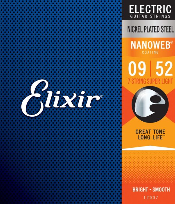 Elixir Nanoweb 7-String Electric Guitar Strings 9-52