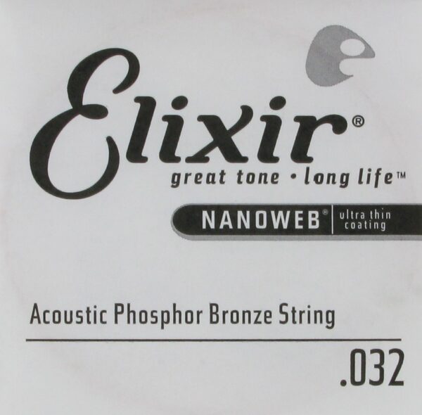 Elixir NANOWEB Phosphor Bronze Single String .032