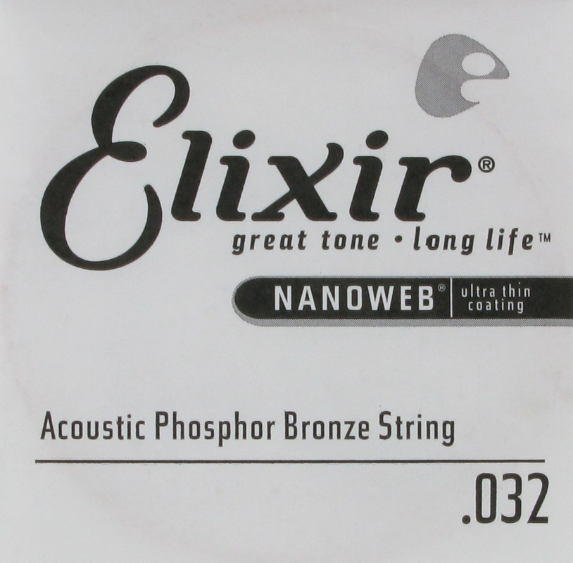 Elixir NANOWEB Phosphor Bronze Single String .032