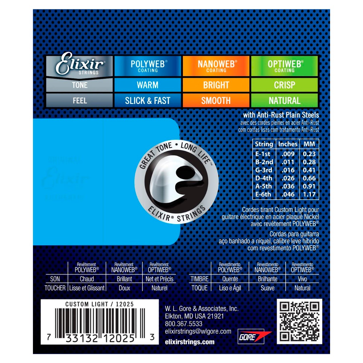 Elixir POLYWEB Nickel Electric Strings .009-.046 Custom Light - Image 2
