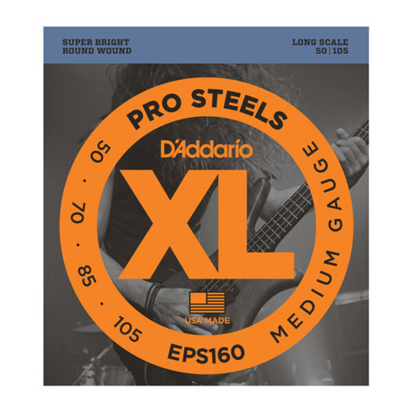 D'Addario EPS160 ProSteels Bass Strings 50-105 Long Scale