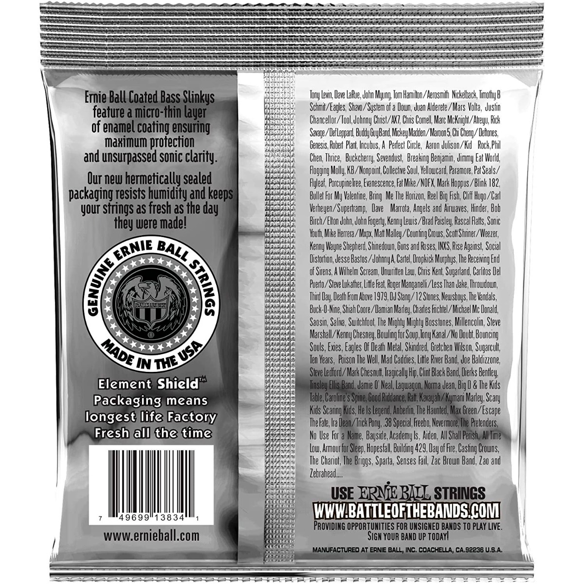 Ernie Ball Coated Super Slinky Bass Strings 45-100 - Image 2
