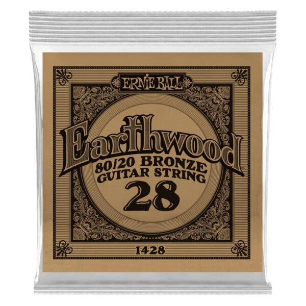 Ernie Ball 1428 Earthwood 80/20 Bronze .028 Single