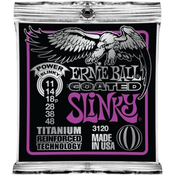 Ernie Ball EB3120 Coated Titanium RPS Power Slinky 11-48