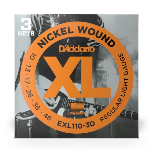 D'Addario EXL110-3D Regular Light Electric Strings 3-Pack