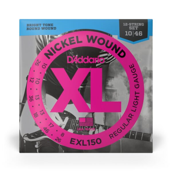 D'Addario EXL150 XL Nickel Light 12-String Electric Set