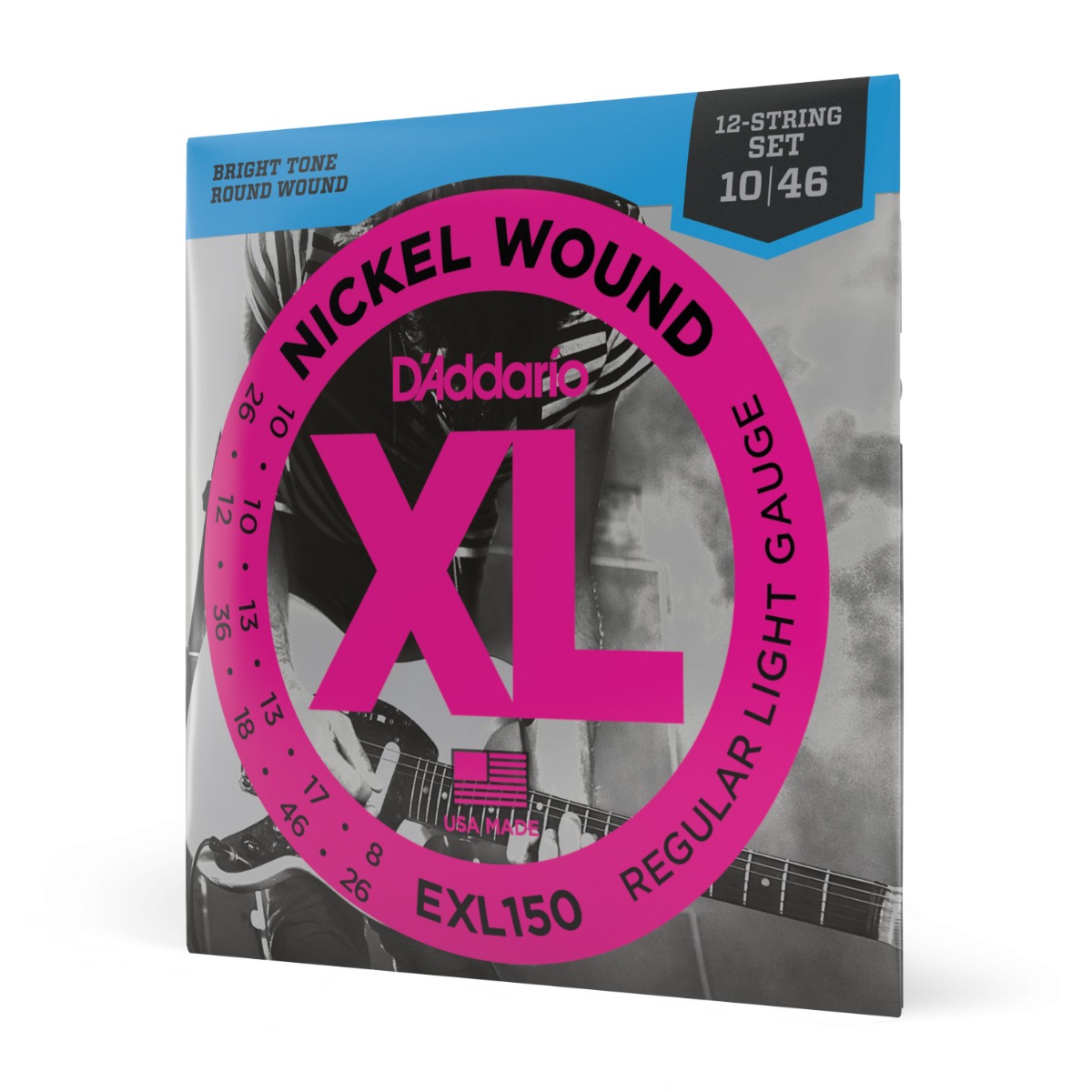 D'Addario EXL150 XL Nickel Light 12-String Electric Set - Image 3