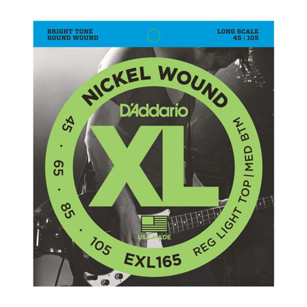 D'Addario EXL165 Nickel Wound Bass Strings 45-105 Long Scale