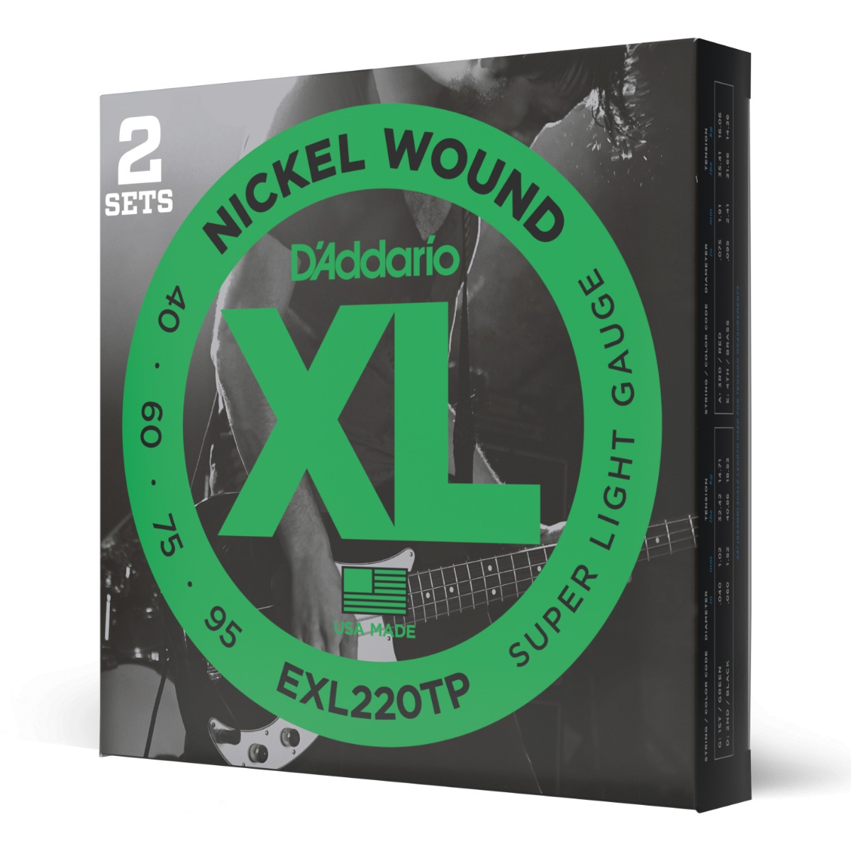 D'Addario EXL220TP 2-Pack Bass XL 40-95 Long Scale - Image 3