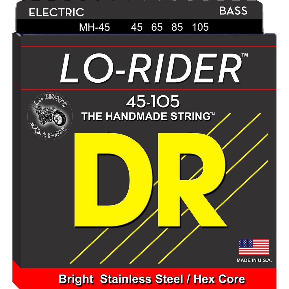 DR Lo-Rider Medium Stainless Bass Strings 45-105