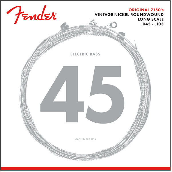 Fender Original 7150 Pure Nickel Bass Strings, Long Scale