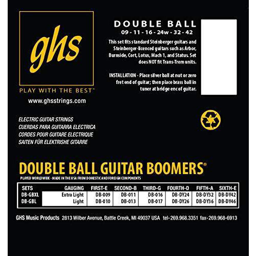 GHS Boomers Double Ball End Light .010 - Steinberger - Image 2