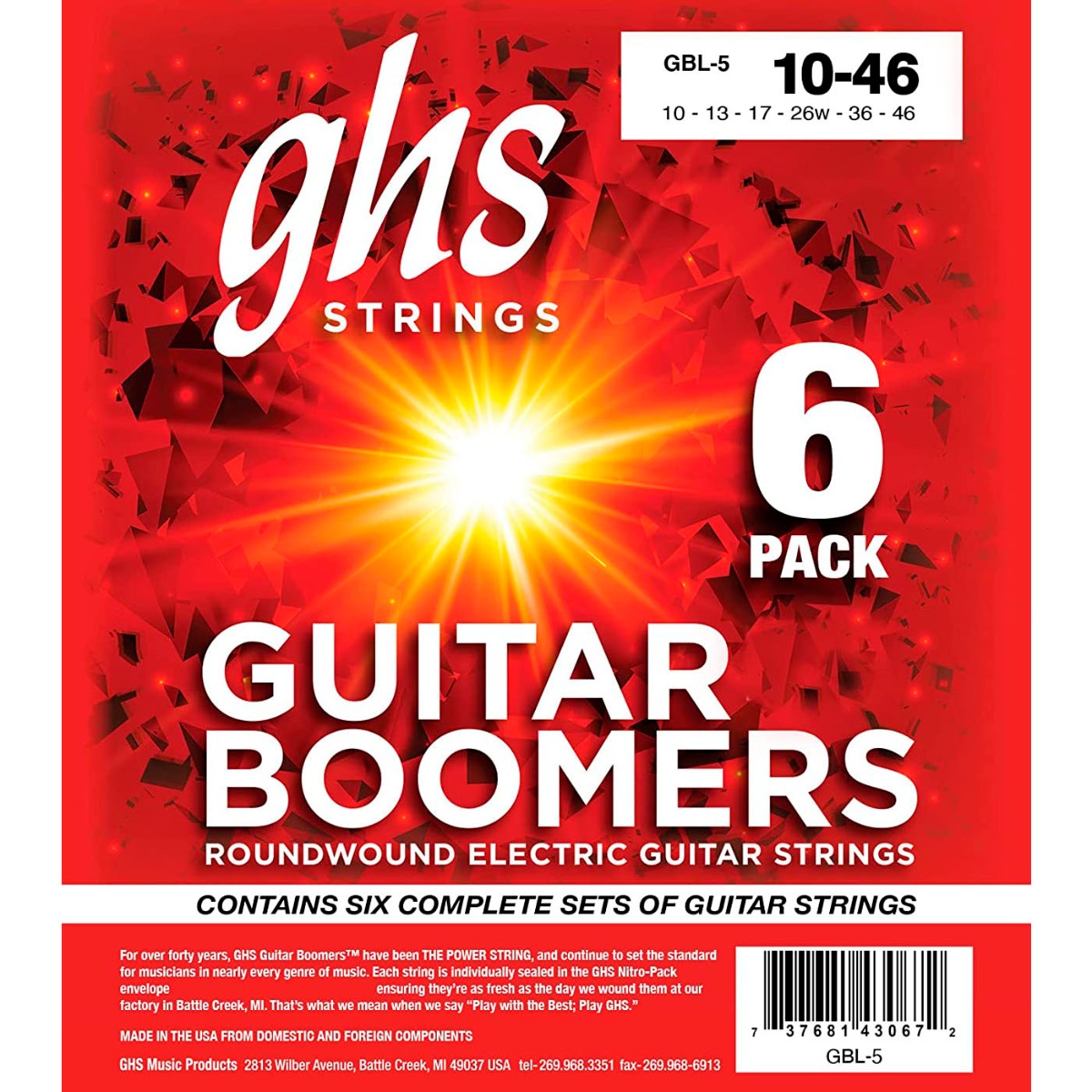 GHS Boomers Light 010 Electric Strings – 5 Pack + Bonus Set - Image 3