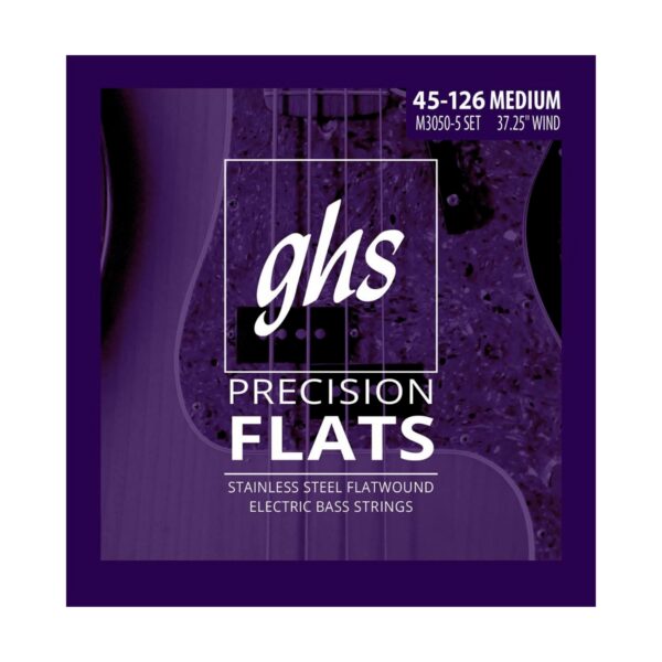 GHS Precision Flatwound Bass Strings - Long+ Medium