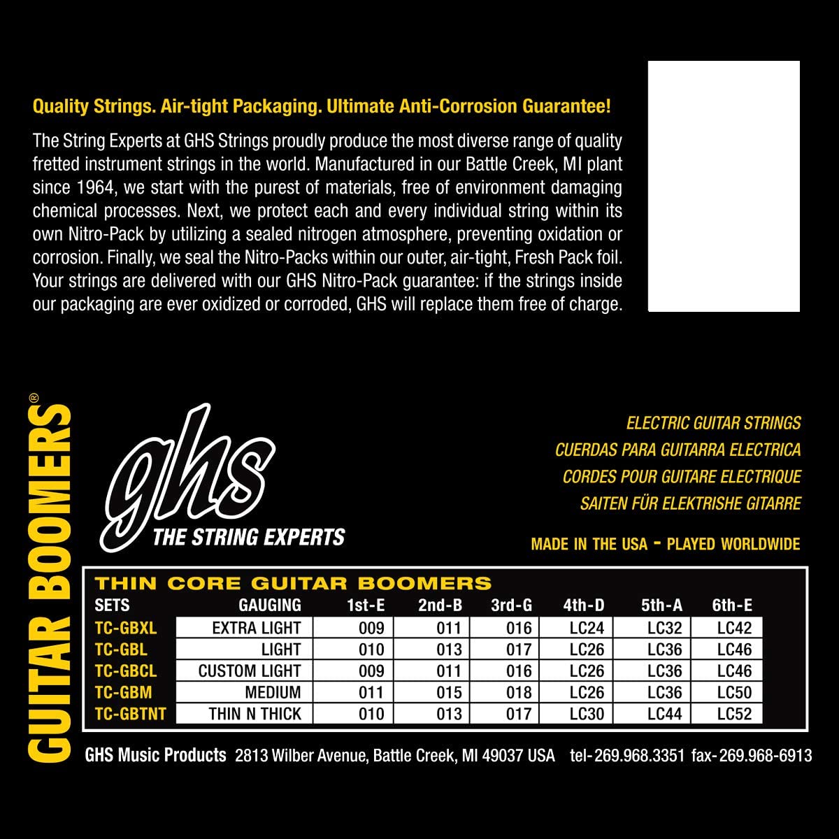 GHS Thin Core Boomers Electric Strings 09-46 - Image 2