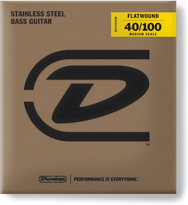 Dunlop Flatwound Bass Strings 40-100 Long Scale 4-String