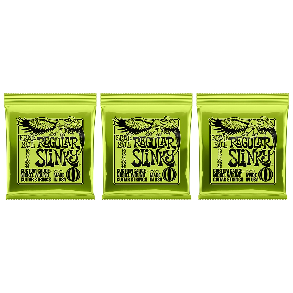 Ernie Ball Regular Slinky 2221 Nickel Strings – 3 Pack