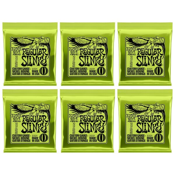 Ernie Ball Regular Slinky 9-42 Nickel Strings - 6 Pack