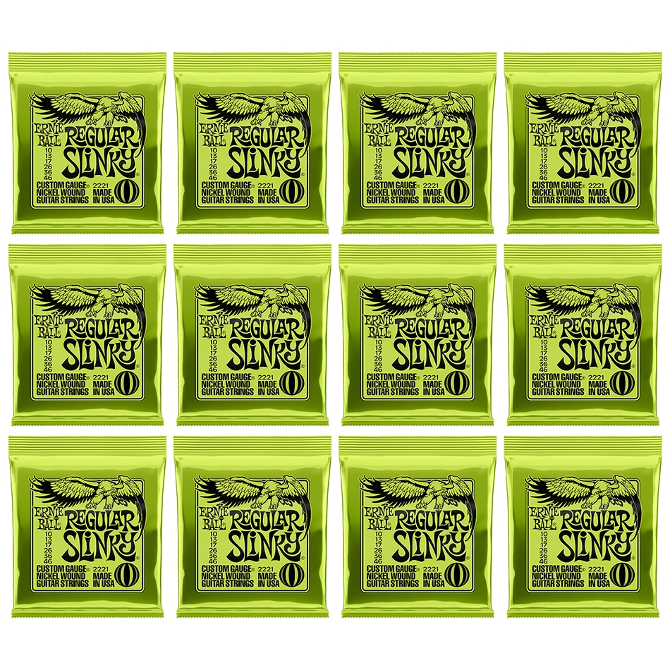 Ernie Ball Regular Slinky 2221 Nickel Strings, 12-Pack