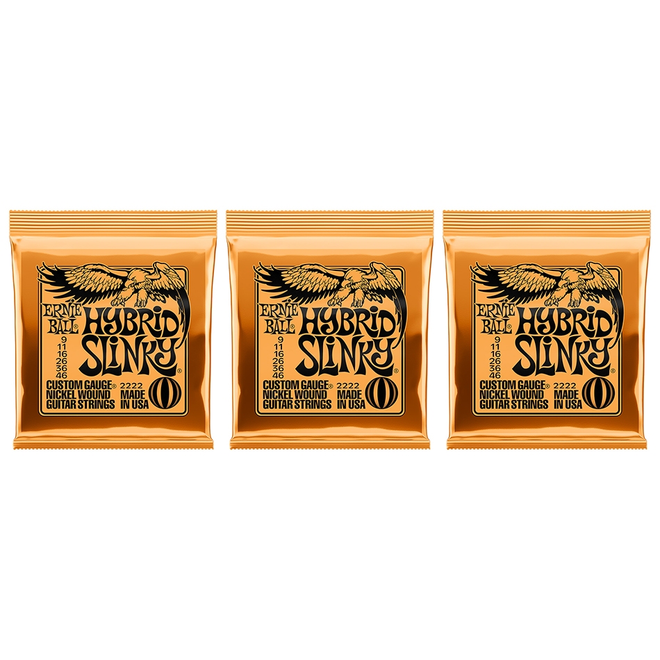 Ernie Ball Hybrid Slinky Nickel Electric Strings 3-Pack