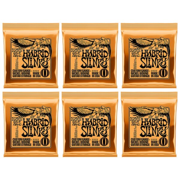 Ernie Ball Hybrid Slinky Nickel Wound 2222 - 6 Pack
