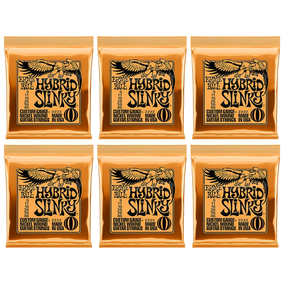 Ernie Ball Hybrid Slinky Nickel Wound 2222 - 6 Pack