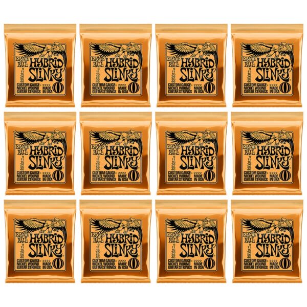 Ernie Ball Hybrid Slinky Nickel Electric Strings – 12-Pack