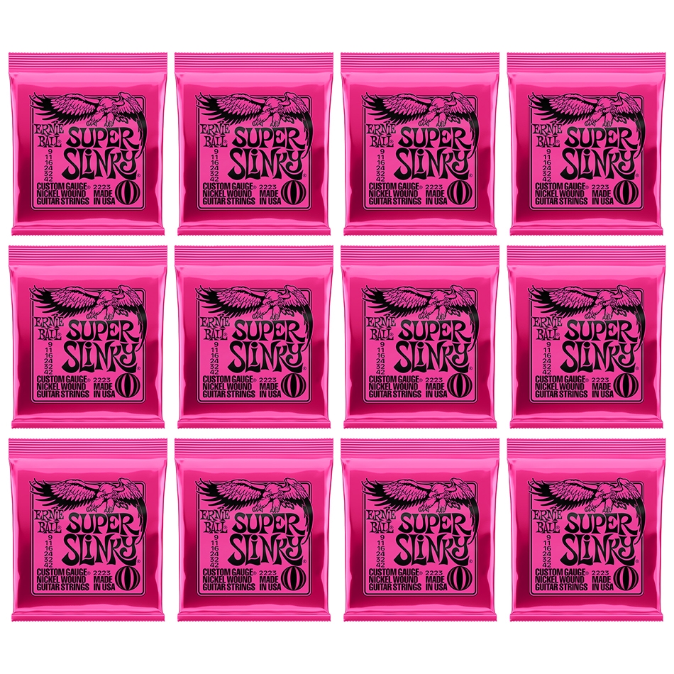 Ernie Ball Super Slinky Nickel Electric Strings 12-Pack