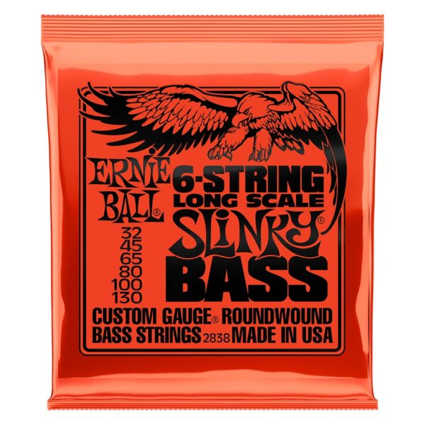 Ernie Ball Slinky 6-String Bass Set, Long Scale (2838)