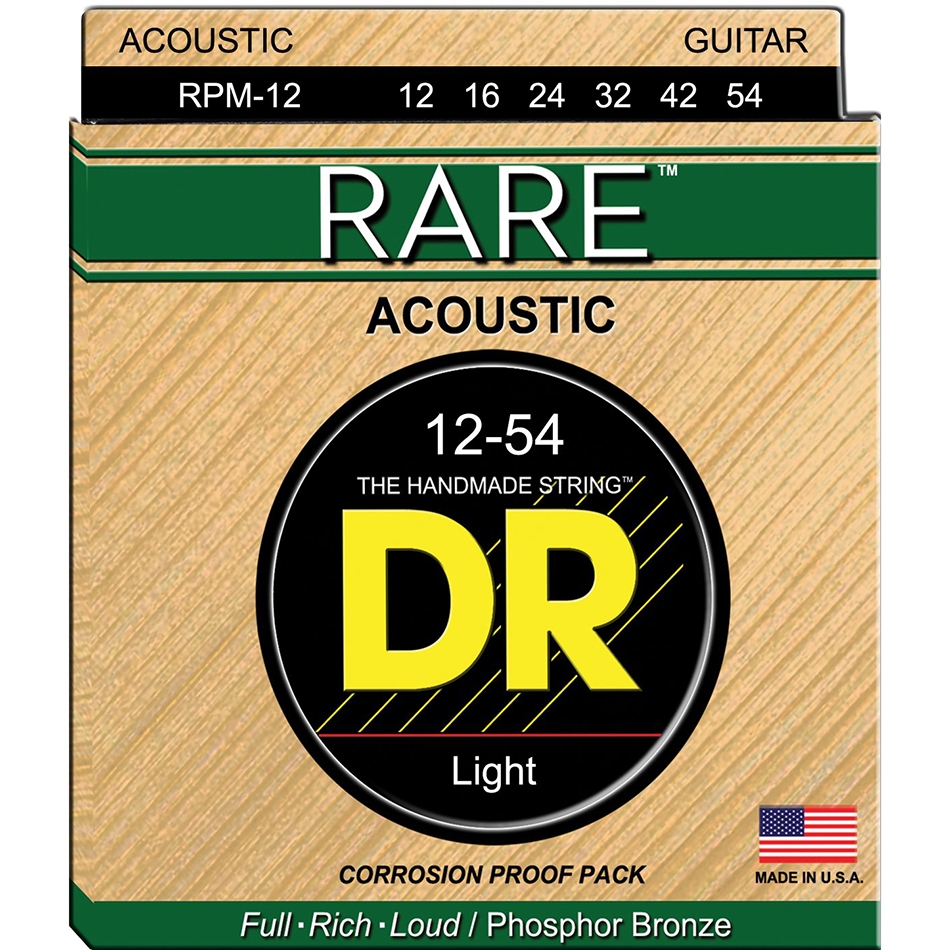 DR RARE Phosphor Bronze Acoustic Strings 12-54
