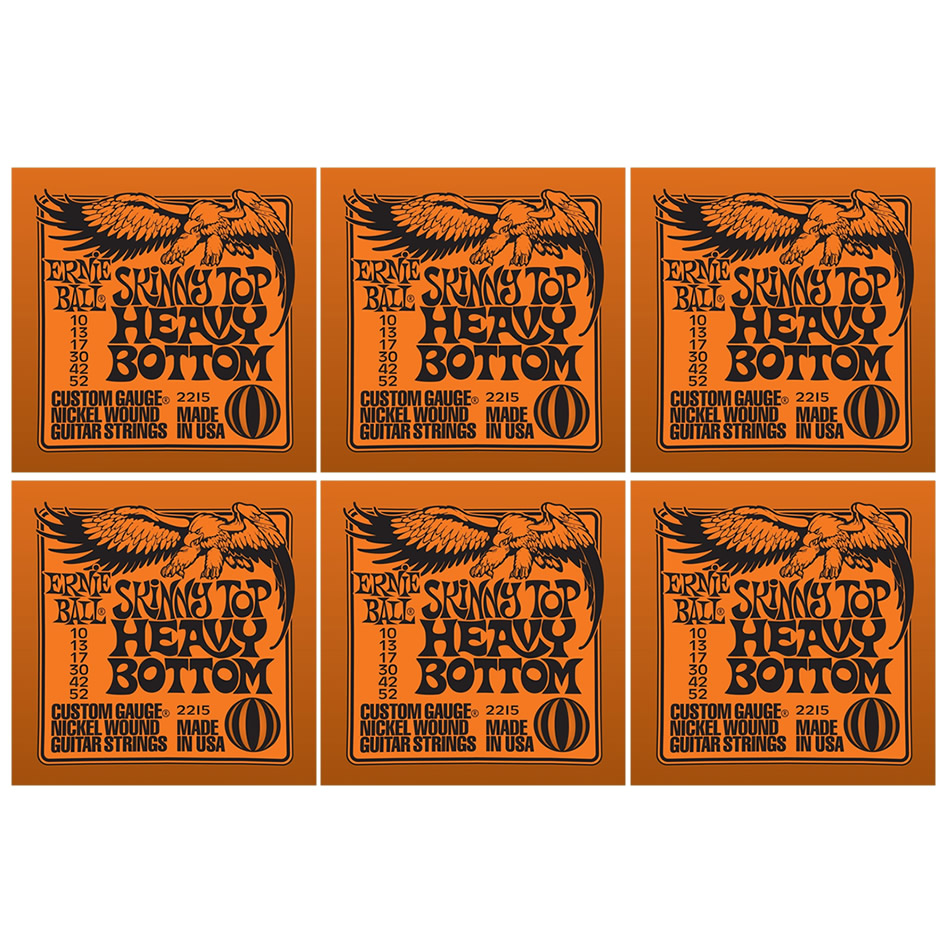 Ernie Ball 2215 Skinny Top Heavy Bottom Slinky - 6 Pack