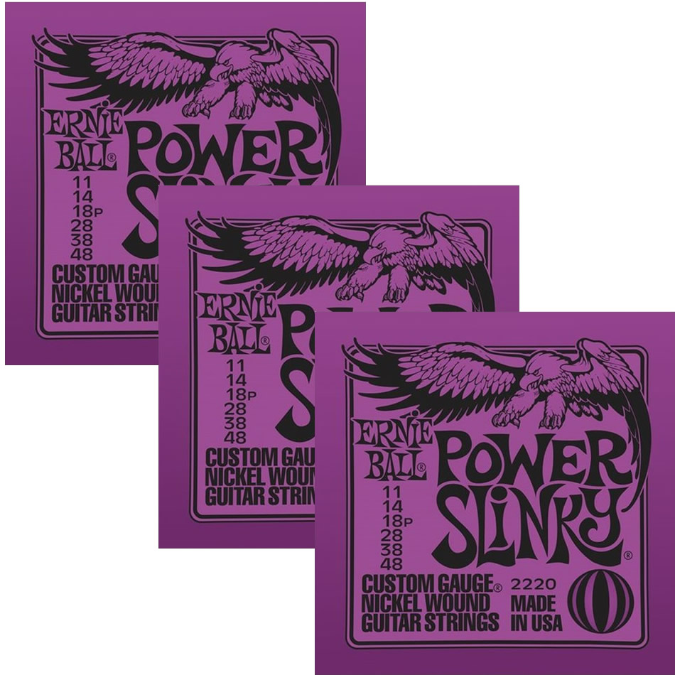 Ernie Ball Power Slinky Nickel Wound Electric 11-48 (3-Pack)