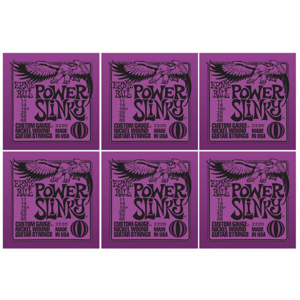 Ernie Ball Power Slinky Nickel Strings – 6 Pack