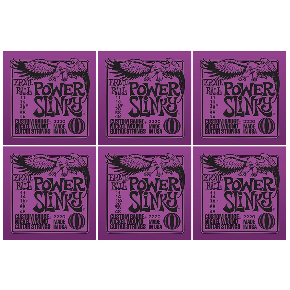 Ernie Ball Power Slinky Nickel Strings – 6 Pack