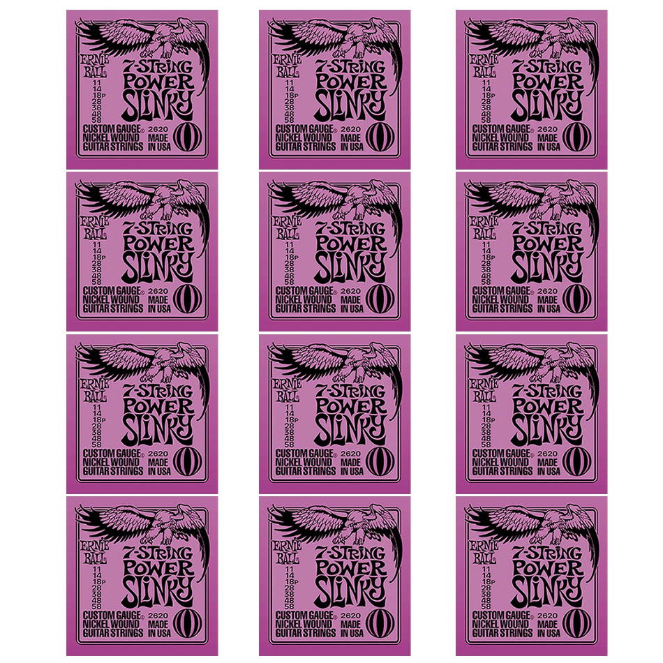 Ernie Ball Power Slinky 7-String 2620 - 12 Pack