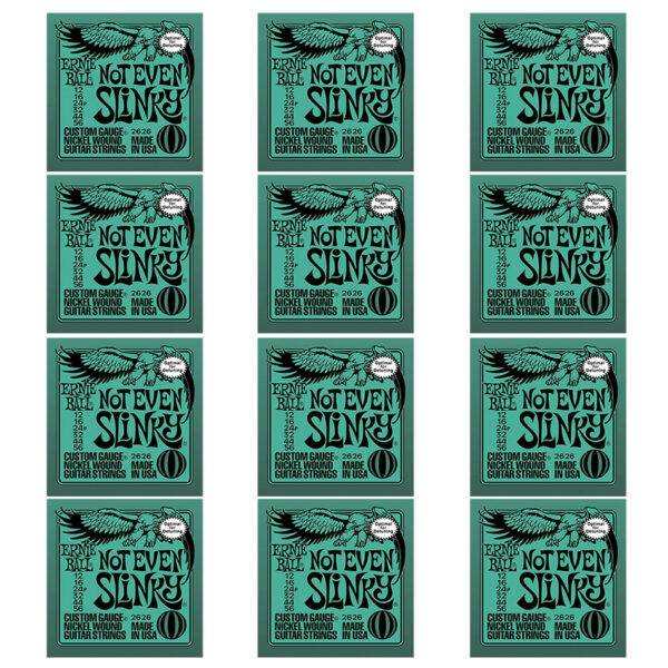 Ernie Ball Not Even Slinky Nickel Electric Strings – 12-Pack