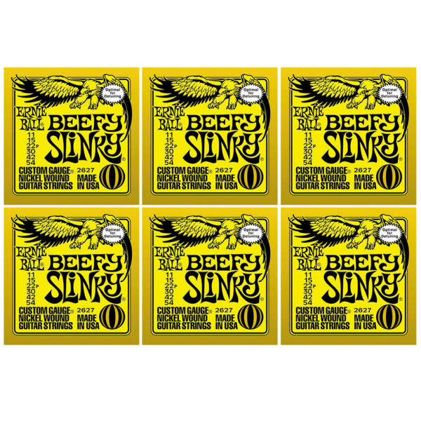 Ernie Ball Beefy Slinky Nickel Electric Strings 6-Pack