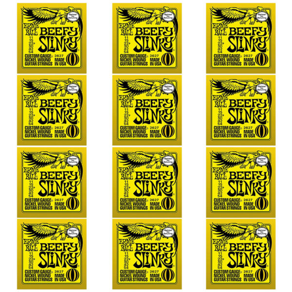 Ernie Ball Beefy Slinky Nickel Electric Strings – 12 Pack