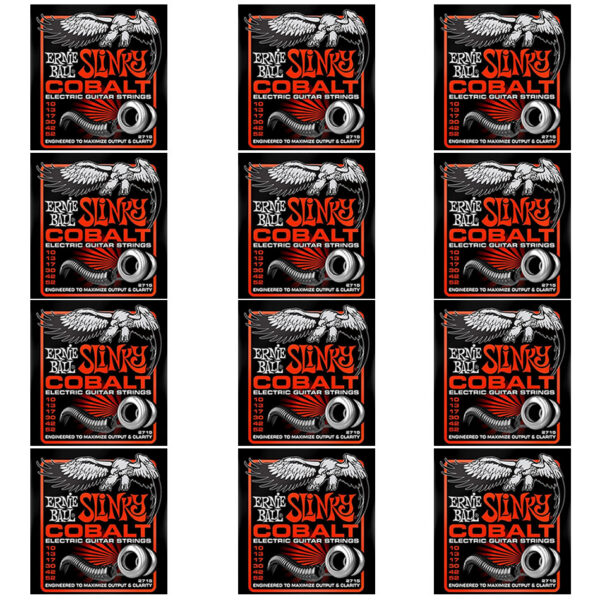Ernie Ball Cobalt Skinny Top Heavy Bottom Slinky - 12 Pack