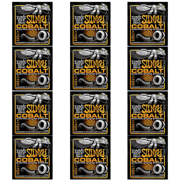 Ernie Ball Cobalt Hybrid Slinky Electric Strings 12-Pack