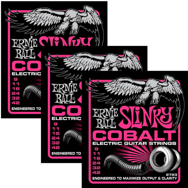 Ernie Ball Cobalt Super Slinky 9-42 – 3-Pack (2723)