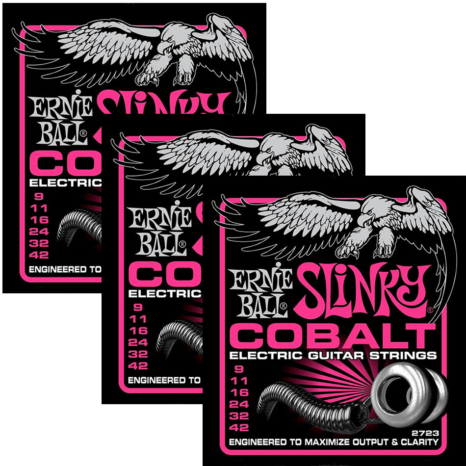 Ernie Ball Cobalt Super Slinky 9-42 – 3-Pack (2723)